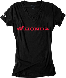 FACTORY EFFEX Women's Honda V-Neck T-Shirt - Black - Large 16-88344