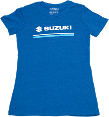 FACTORY EFFEX Women's Suzuki Stripes T-Shirt - Heather Royal Blue - XL 22-87436