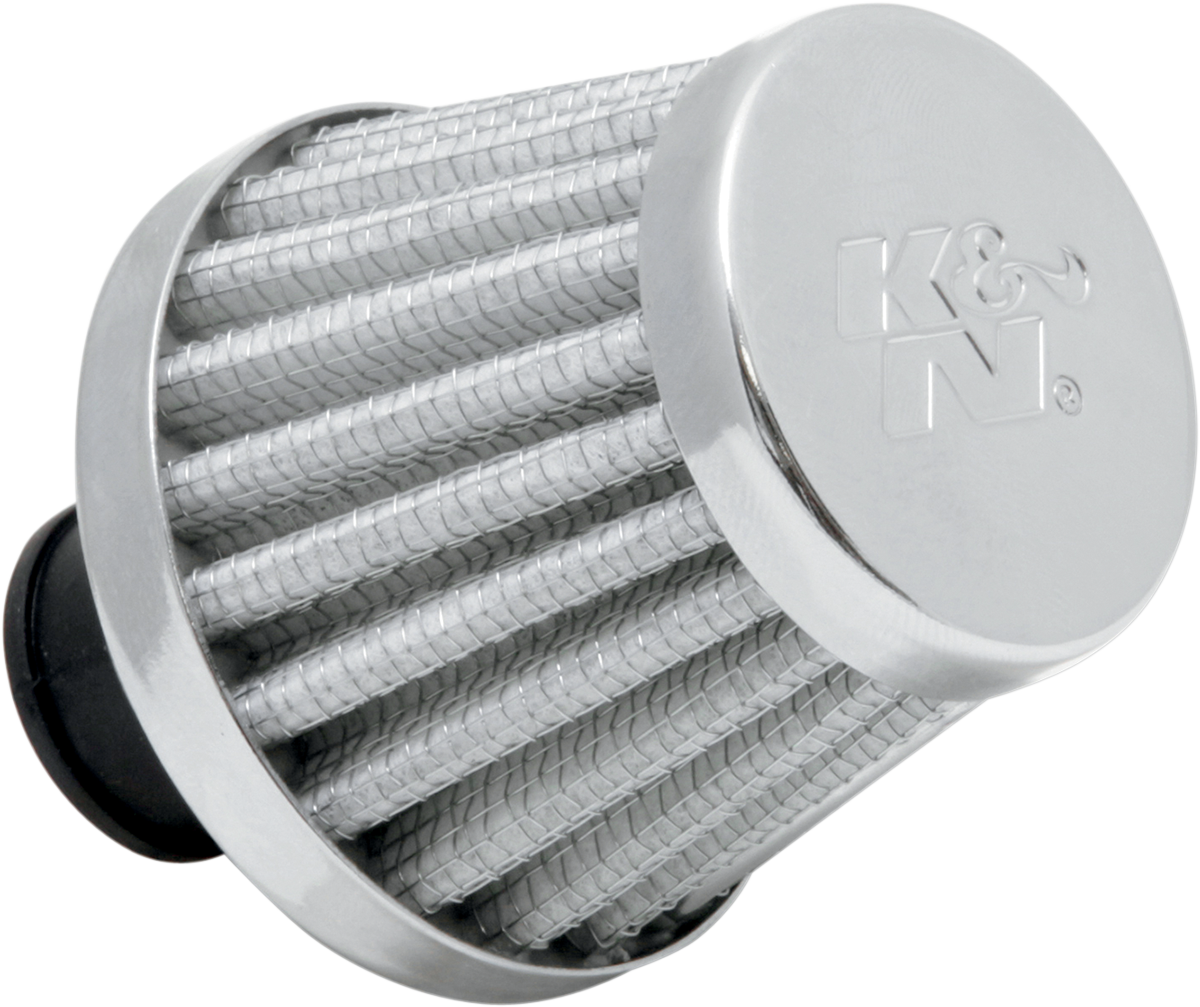 K & N Rubber Base Crankcase Vent Filter - White - 3/8" ID 62-1600WT