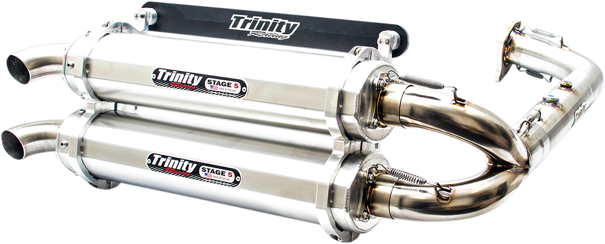 TRINITY RACING Stage 5 Dual Exhaust - Aluminum TR-4153D