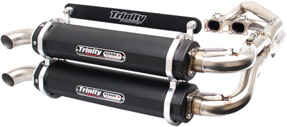 TRINITY RACING Stage 5 Dual Exhaust - Black TR-4119D-BK