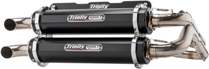 TRINITY RACING Dual Exhaust - Black TR-4166D-BK
