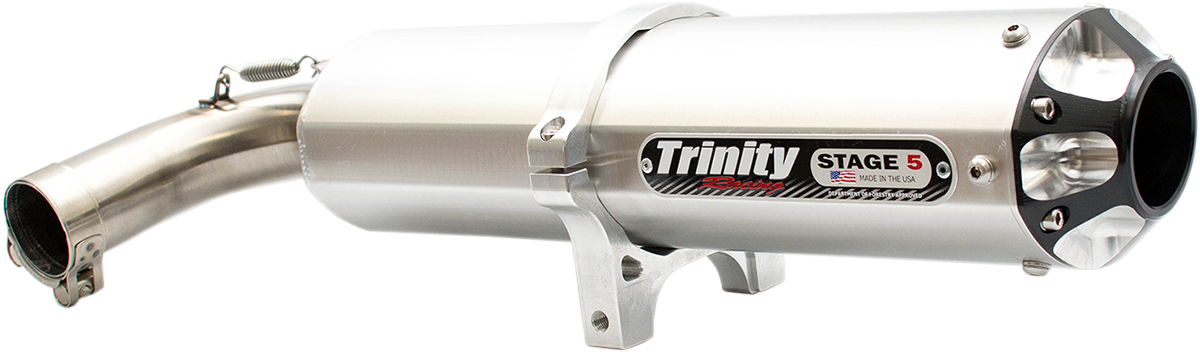 TRINITY RACING Stage 5 Slip-On Muffler - Aluminum TR-4158S