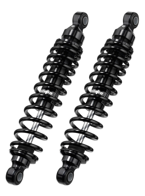 Bitubo WMB0 Twinshocks Adjustable: Spring Preload, Length 349mm, Dark Edition