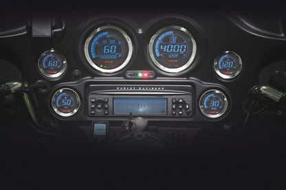 Hd 02 Series Gauge Kit Silver Bezel Oil Temp
