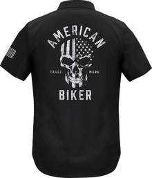 AMERICAN BIKER Biker Sam Lightweight Shirt - Black/White - 3XL ABBSAM07ST74BK3R