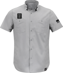 AMERICAN BIKER Biker Sam Lightweight Shirt - Gray/Black - XL ABBSAM11ST74GYXR