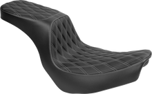 DRAG SPECIALTIES SEATS Predator 2-Up Seat - Vinyl - Double Diamond - Silver Stitching - FLSB/FXLRS '18-'24 4688C