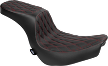 DRAG SPECIALTIES SEATS Predator 2-Up Seat - Vinyl - Double Diamond - Red Stitching - FLSB/FXLRS '18-'24 4688D
