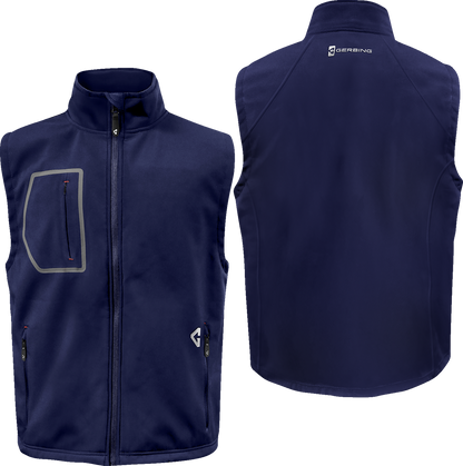 GERBING HEATED CLOTHING 7V Torrid Softshell Heated Vest 2.0 - Navy - Medium GERTVST7VMNM