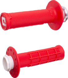 ODI Micro-X Half-Waffle v2 Lock-On Grips - Red/White H36MXR