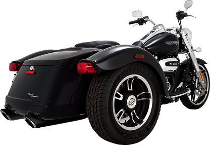 VANCE & HINES Twin Slash Slip-On Mufflers - Black 46796