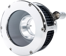 FEULING PARTS BA Air Cleaner Kit - Chrome/Clear with Black Filter - '93-'99 Evolution Big Twin 5568