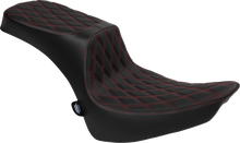 DRAG SPECIALTIES SEATS Performance Predator 2-Up Seat - Vinyl - Double Diamond - Red Thread - FL '00-'17 4689D