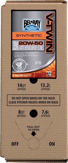 BEL-RAY V-Twin Synthetic Oil - 20W-50 - 6 U.S. gal. - Bag-In-Box 303133150033