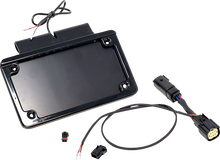 NAMZ Saddlebag Tag Holder w/ Illuminated License Plate Frame - '14 FLHT NIBTH-B03