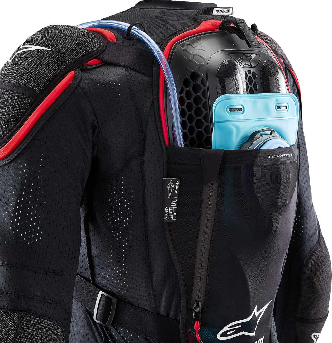 ALPINESTARS TECH-AIR Tech-Air® v2 Off-Road System - Black/Red - Large 6507123-13F-L