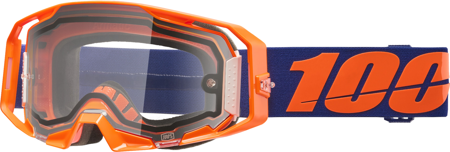 Armatic  Enduro Moto Goggle Neon Orange Clear