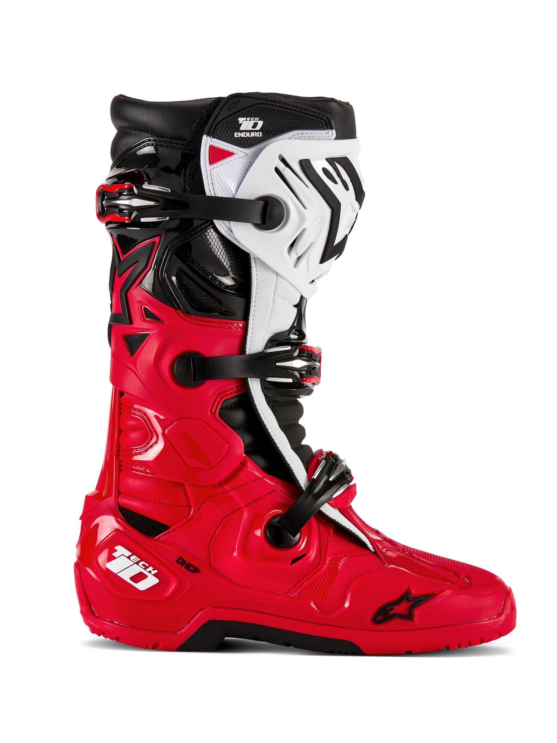 Tech 10 Enduro Boots Bright Red/Black/White 12