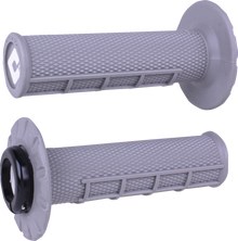 ODI Half Waffle v2.1 Lock-On Grips - ATV/MX - Soft Gray/Black J33HWG-B