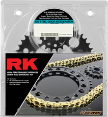 RK Chain and Sprocket Kit - Quick Acceleration - Natural - Suzuki GSX-R1000 '09-'16 3106-099PX
