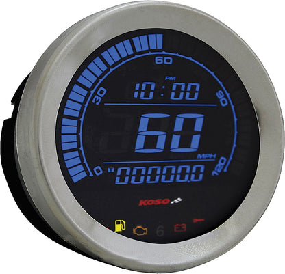 Hd 02 Series Gauge Kit Silver Bezel Oil Temp