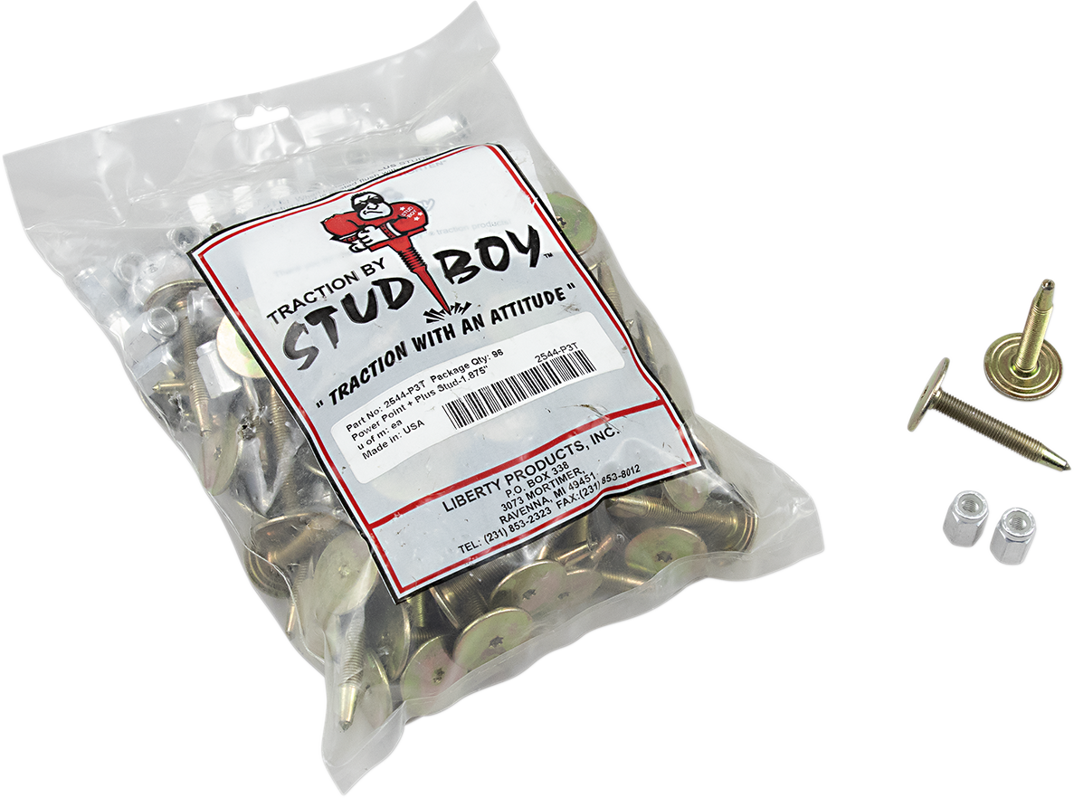 STUD BOY Studs with Locknuts - 1.500" - 96 Pack 2485-P3