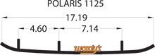 WOODY'S Executive Series™ Flat-Top® Runner - 8.0" - 60° - Polaris WPI-1125