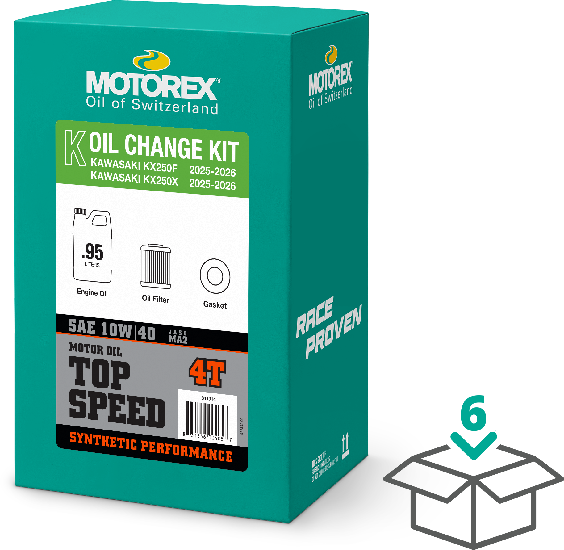 Top Speed Oil Change Kit 0.95l 10w40 Kaw