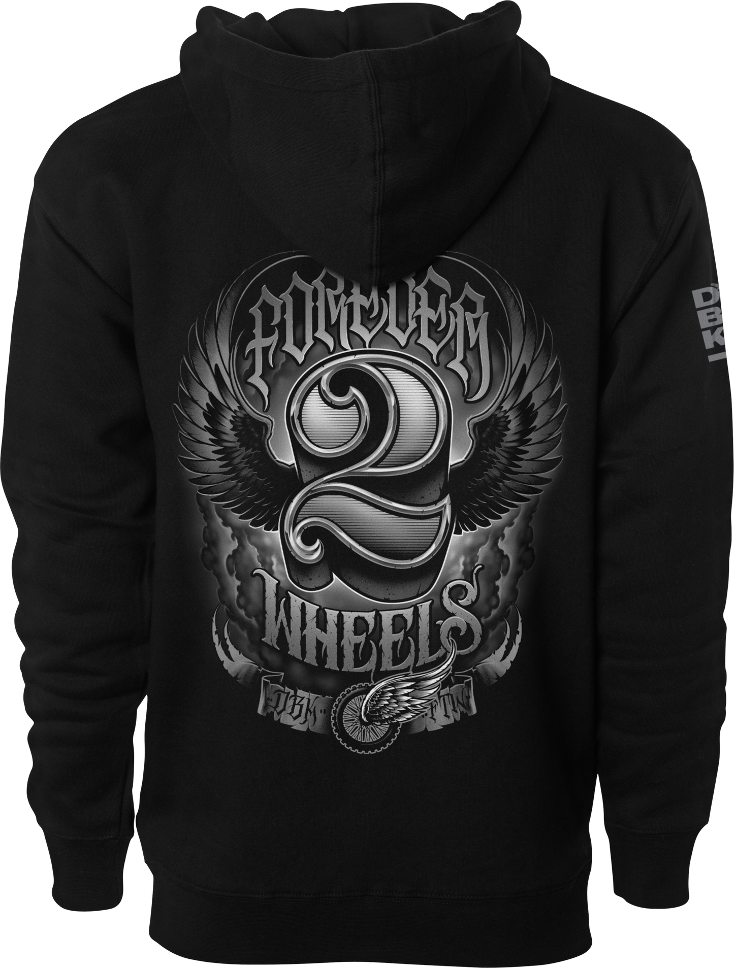 Two Wheels Hoodie Black Xl
