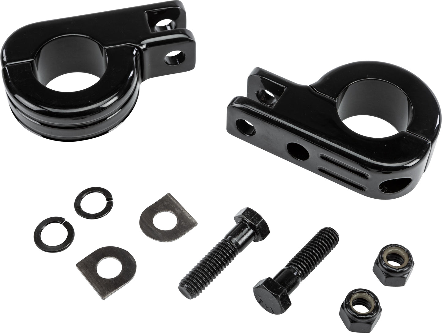 Footpeg Mount Clamps 1.25" Bar Black
