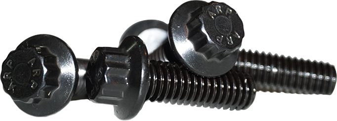 12 Point Front Rotor Bolts Black  5/16 18x1