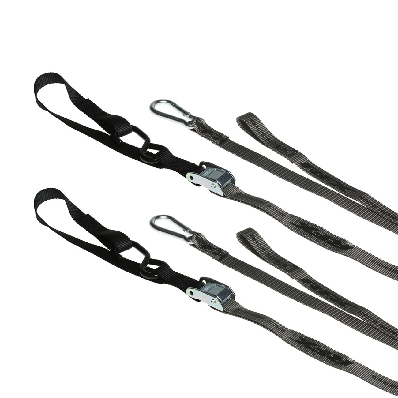 1.0 Tie Downs Soft Loop & Carabiner Black