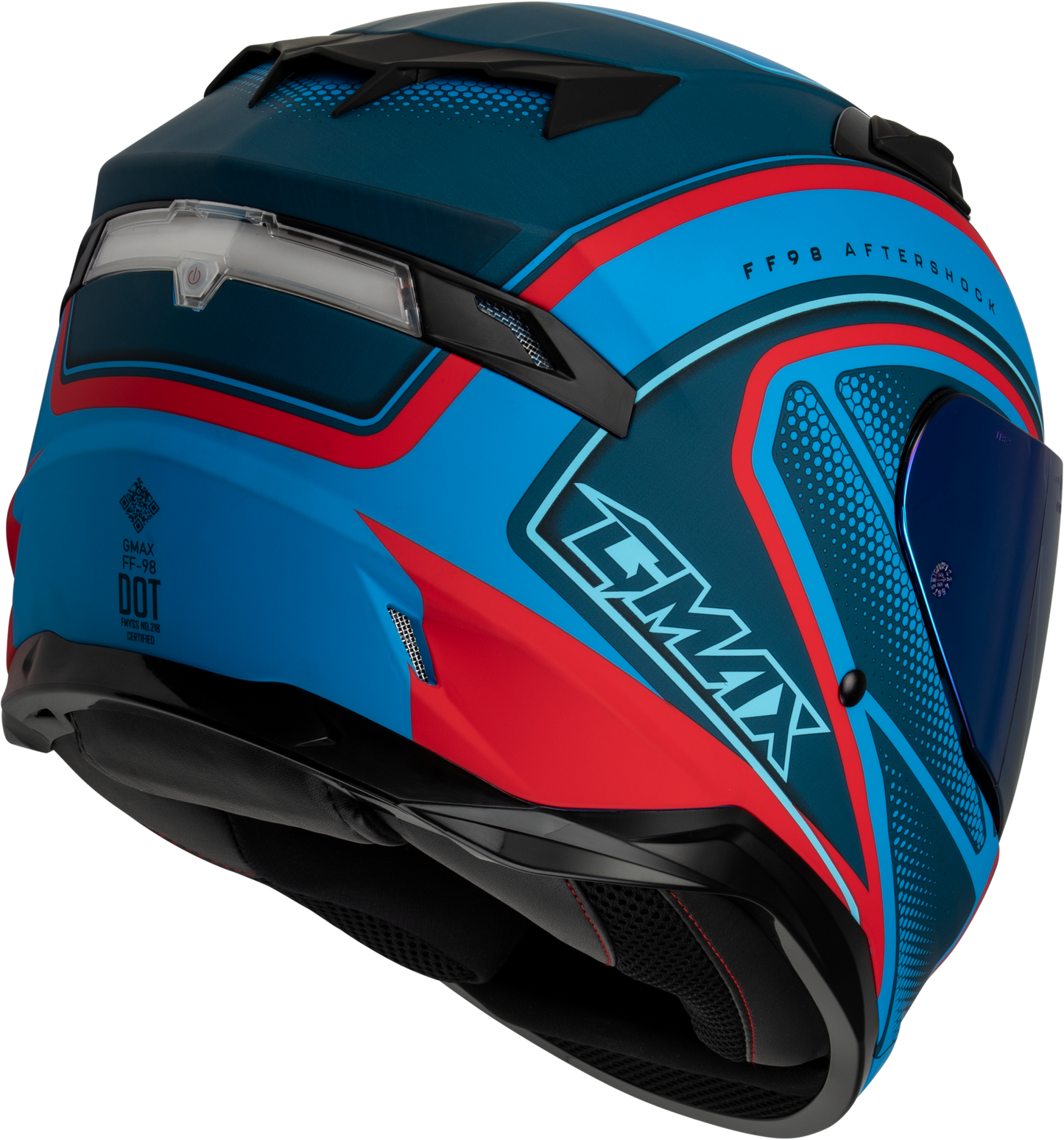 Ff 98 Aftershock Helmet Matte Blue/Red Xl