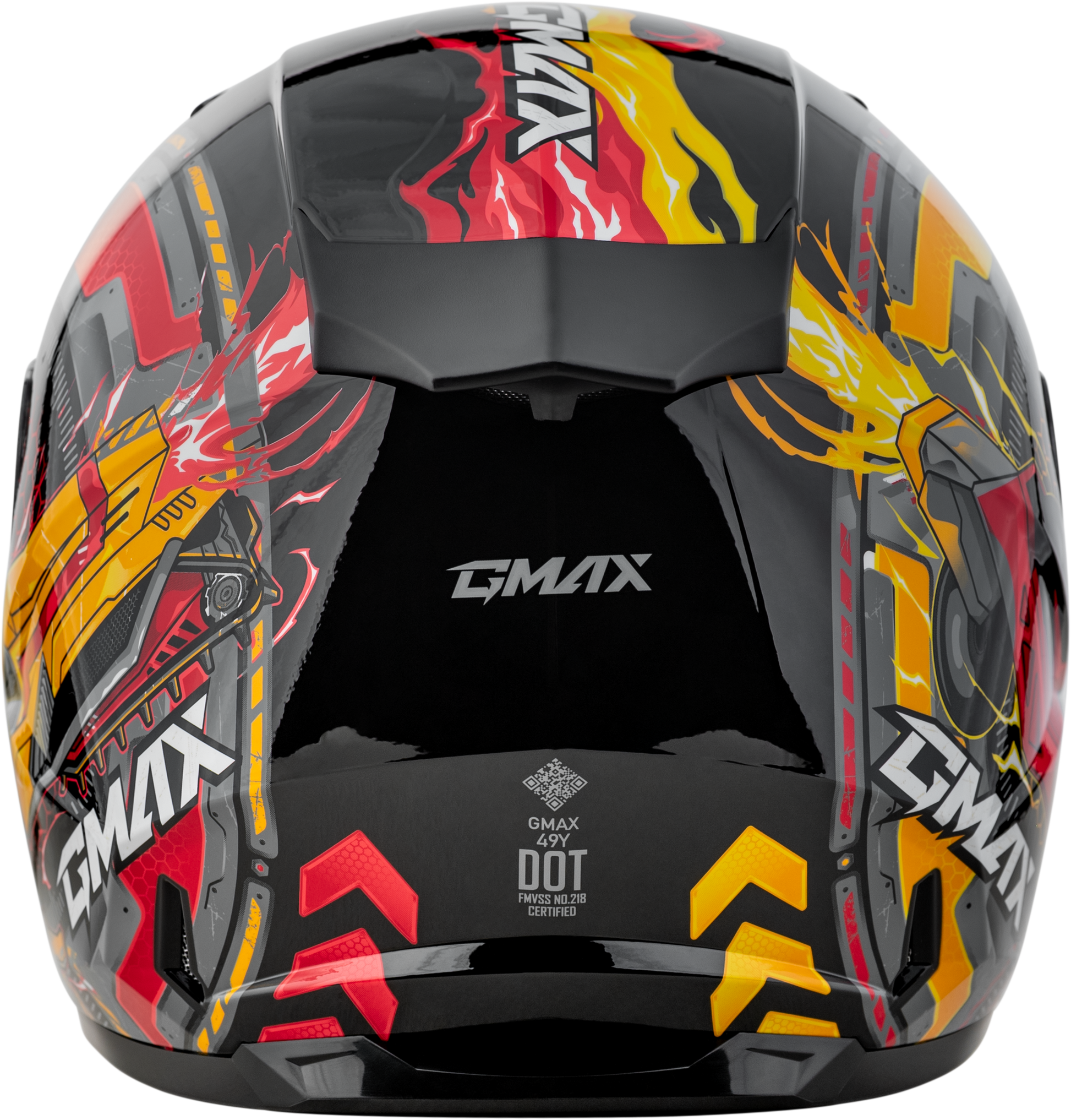 Gm 49y Charge Helmet Black/Red/Yellow Ys