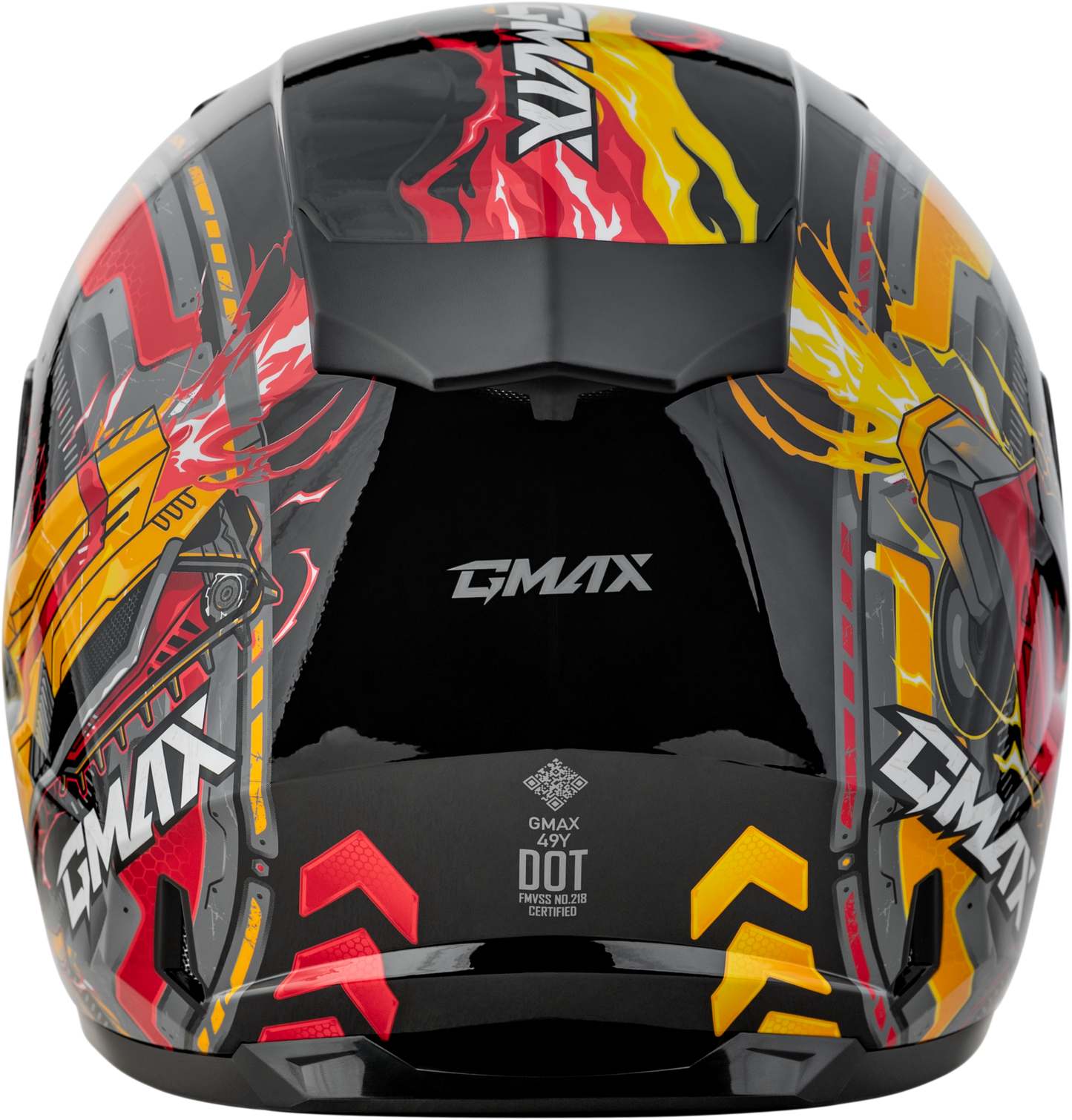 Gm 49y Charge Helmet Black/Red/Yellow Yl