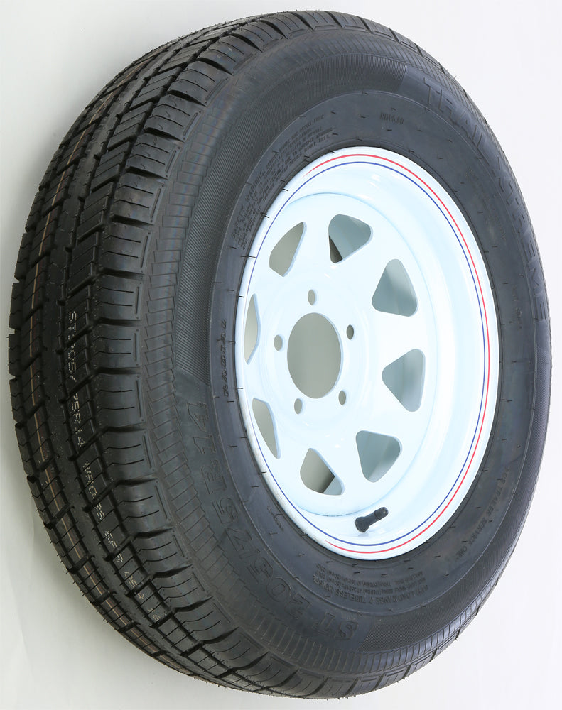 Trailer Tire And Wheel Assembly White