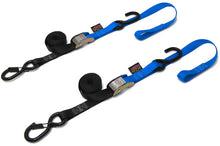 Tie Down Cam Sec Hook Soft Tye 1"X6' Black/Blue Pair