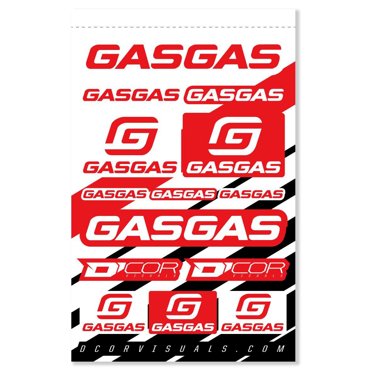 Gasgas Decal Sheet 12 Mil