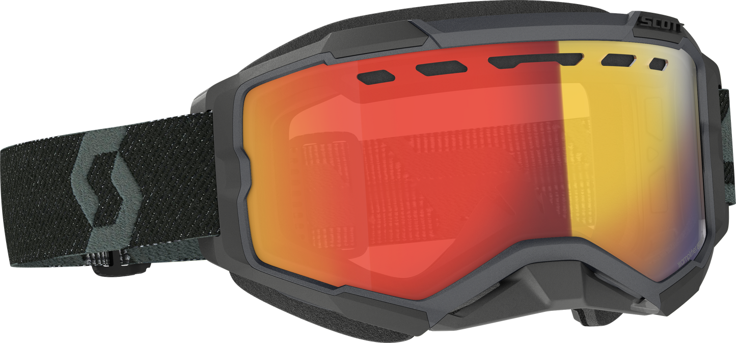 Fury Goggle Snow Cross Black W/Enh Red Chrome