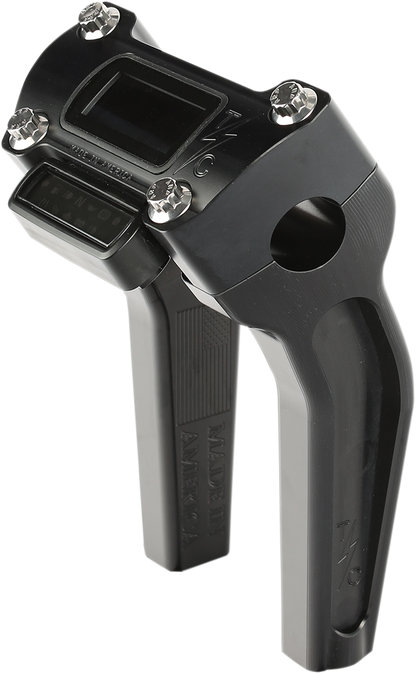 THRASHIN SUPPLY CO. Handlebar Risers - Pull Back - 6-1/2" - Gauge Cutout - Black TSC-6500-1