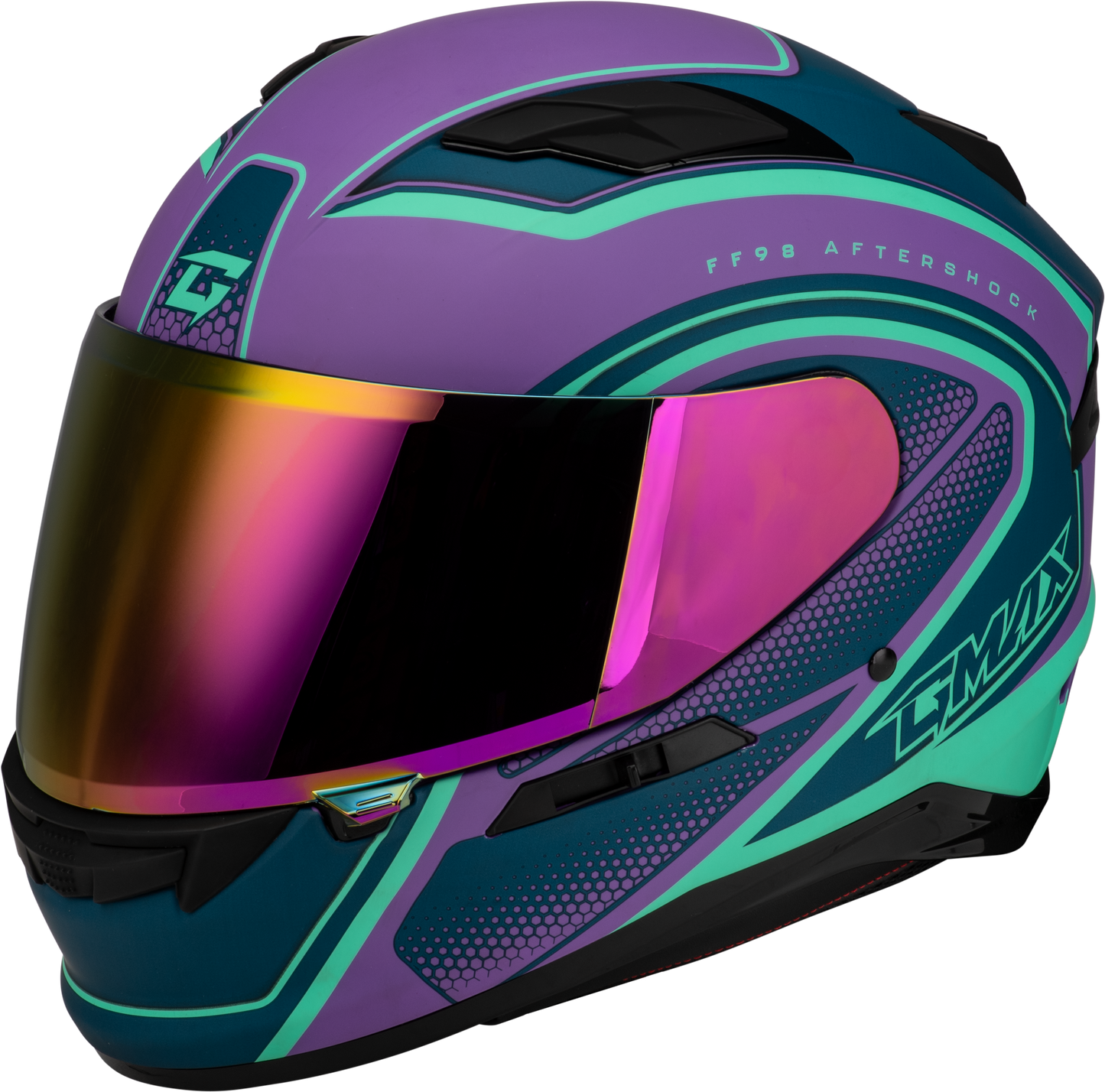 Ff 98 Aftershock Helmet Matte Purple/Blue Xl