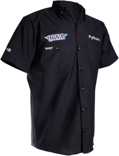 THROTTLE THREADS Drag Specialties Shop Shirt - Black - Small DRG26S24BKSR