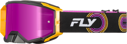 Zone Elite Goggle Blk/Yel/Pur W/ Magenta Mirror/Smoke Lens