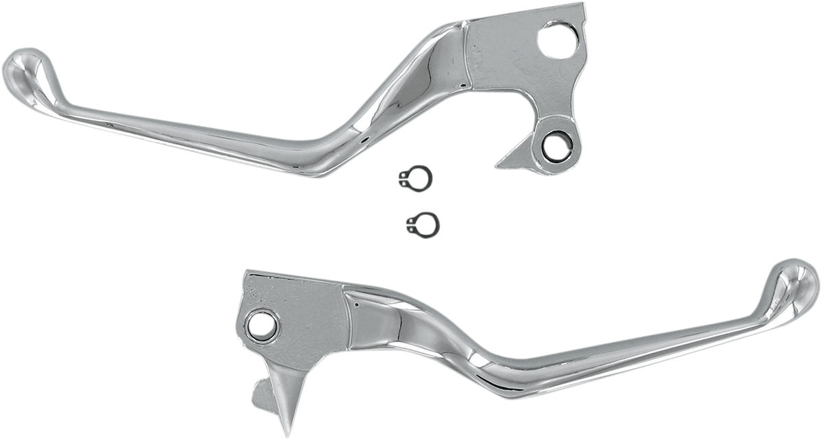 DRAG SPECIALTIES Wide Blade Lever Set - Chrome H07-0575