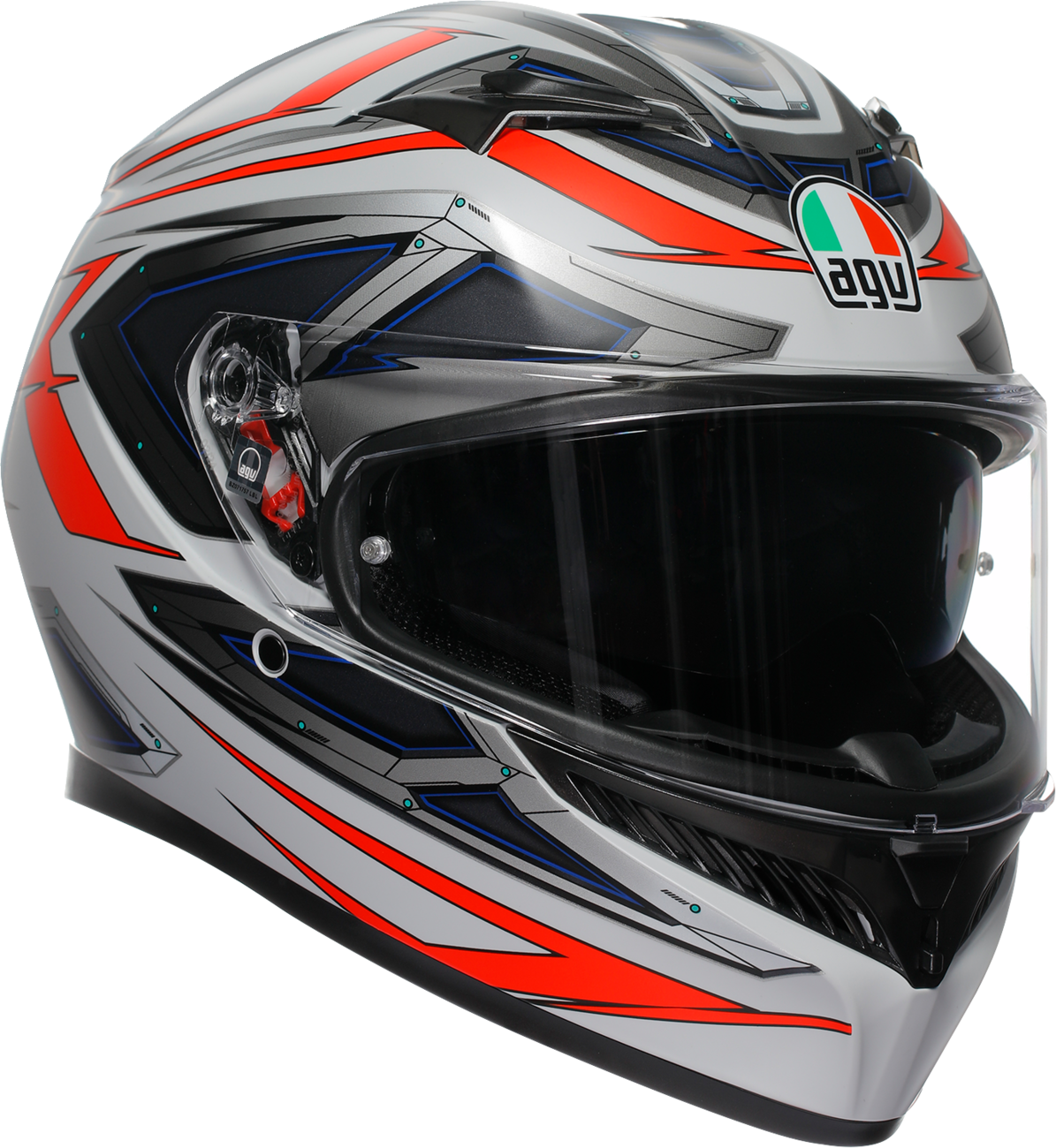 AGV K3 Helmet - Space - Matte White/Red Fluo - XL 2118381004-020-XL