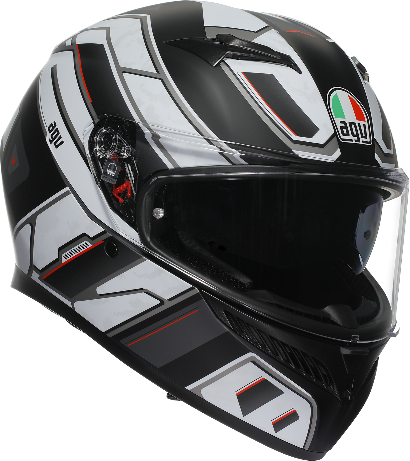 AGV K3 Helmet - Rivia - Matte Black/White - Large 2118381004-019-L