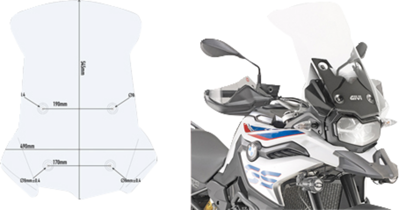 GIVI Windshield - Clear - BMW D5127ST
