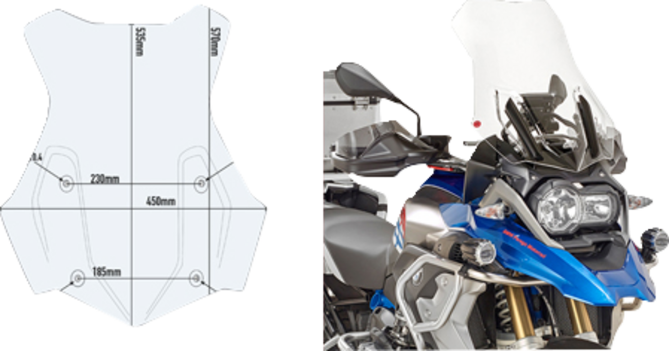 GIVI Windshield - Clear - BMW 5124DT