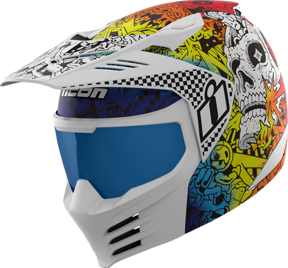 ICON Elsinore™ Helmet - Doodle 3 - White - XS 0104-3437